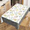 Vintage Floral Washable Tablecloth Soft Brushed Decorative Table Cover for Kitchen Dining Home Party Wedding Furniture Protection Home Decor