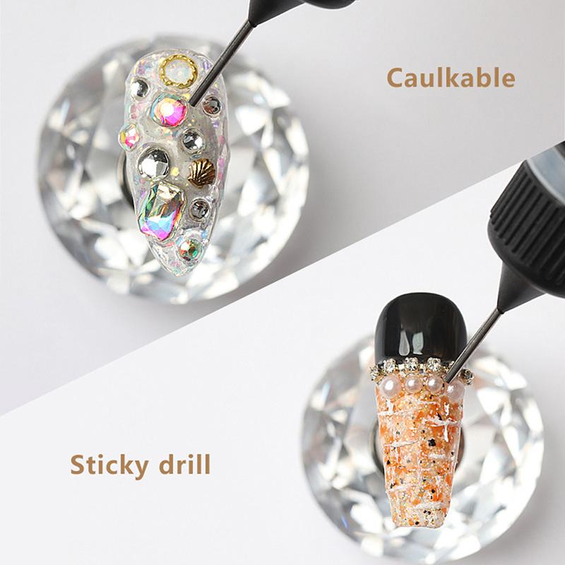 10Ml Nail  Adhesive Glue For Stick The Drill Transparent Nail Glue