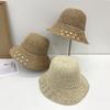 Women's Summer Hand Crochet Straw Hat Floral Design for Outings and Vacations Sun Protection Foldable Sunshade Sun Hat