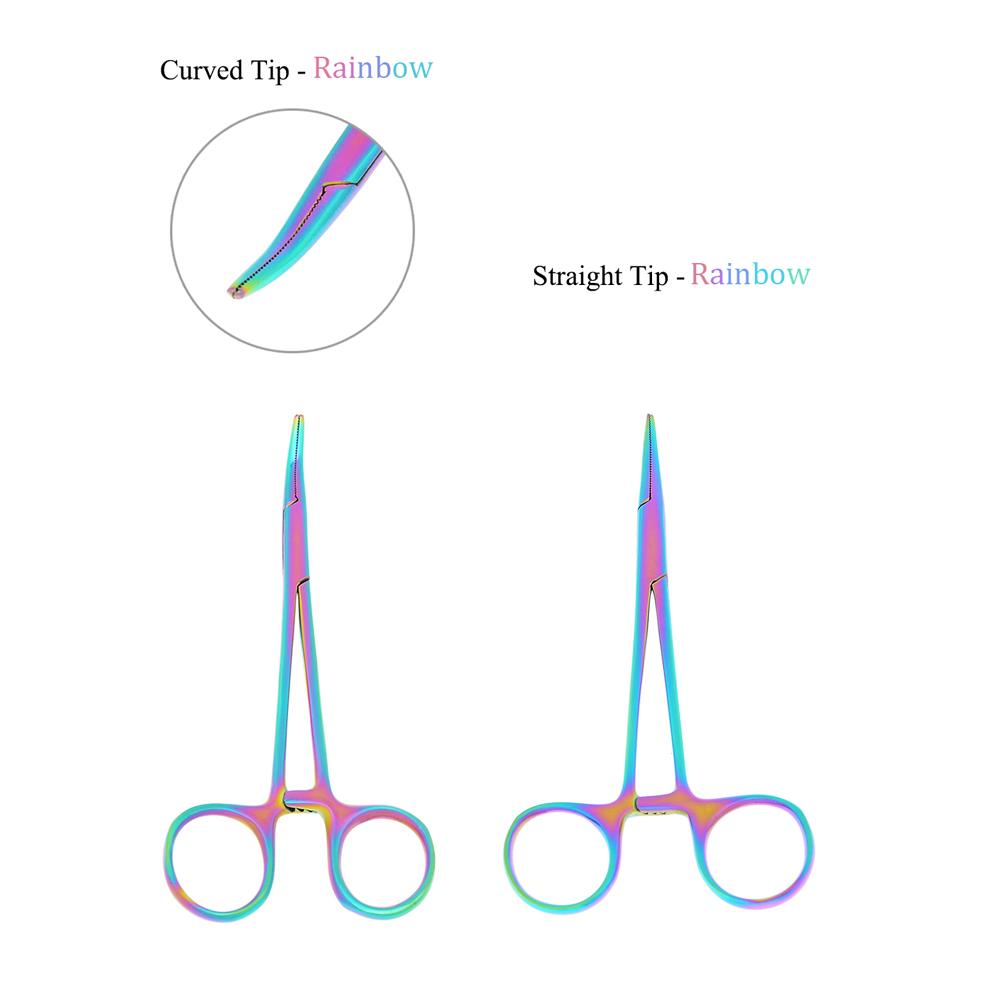 Animals Straight Trauma Hemostat  Stainless Clamp Color Grooming Veterinary Tools Suitable for Surgical Wound Cleaning