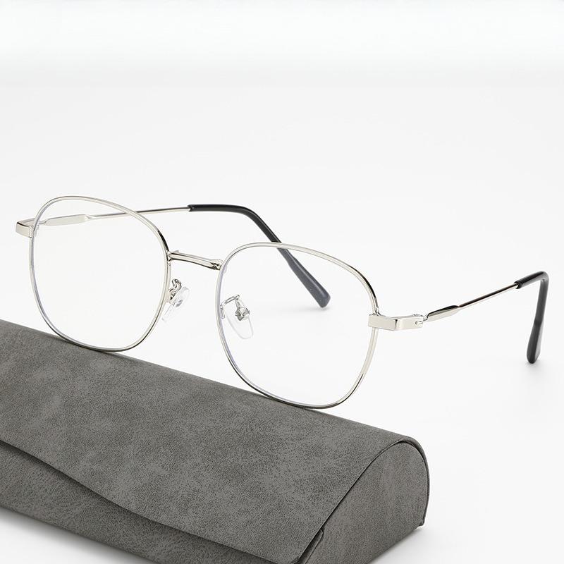 Anti Blue Light Color Changing Glasses Metal Retro Frame Glasses Fashionable Square Glasses