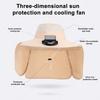 Fan Hat Wide-Brimmed Shawl Fishing Hat with Dual-Power Fan Design