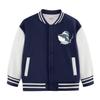 2025 Neuer Stil Jungen Fleece-gefütterte Baseballjacke für Herbst & Winter