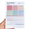 Desktop Reminder Pad A5 Brain Dump Planner, Tear-off Daily Task with 50 Tear Off Note Sheets, Thickened Paper Notepad for Organizing