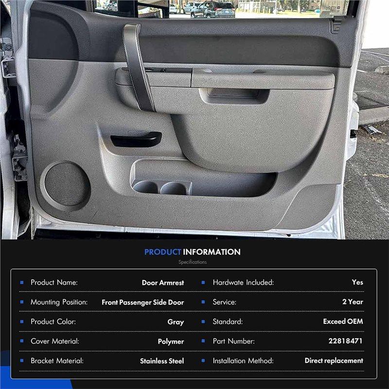 For Chevy Silverado 1500 2500HD 3500HD 2010-2014 For GMC Sierra 1500 2500 Armrest Front Right Repair Kit 22818471