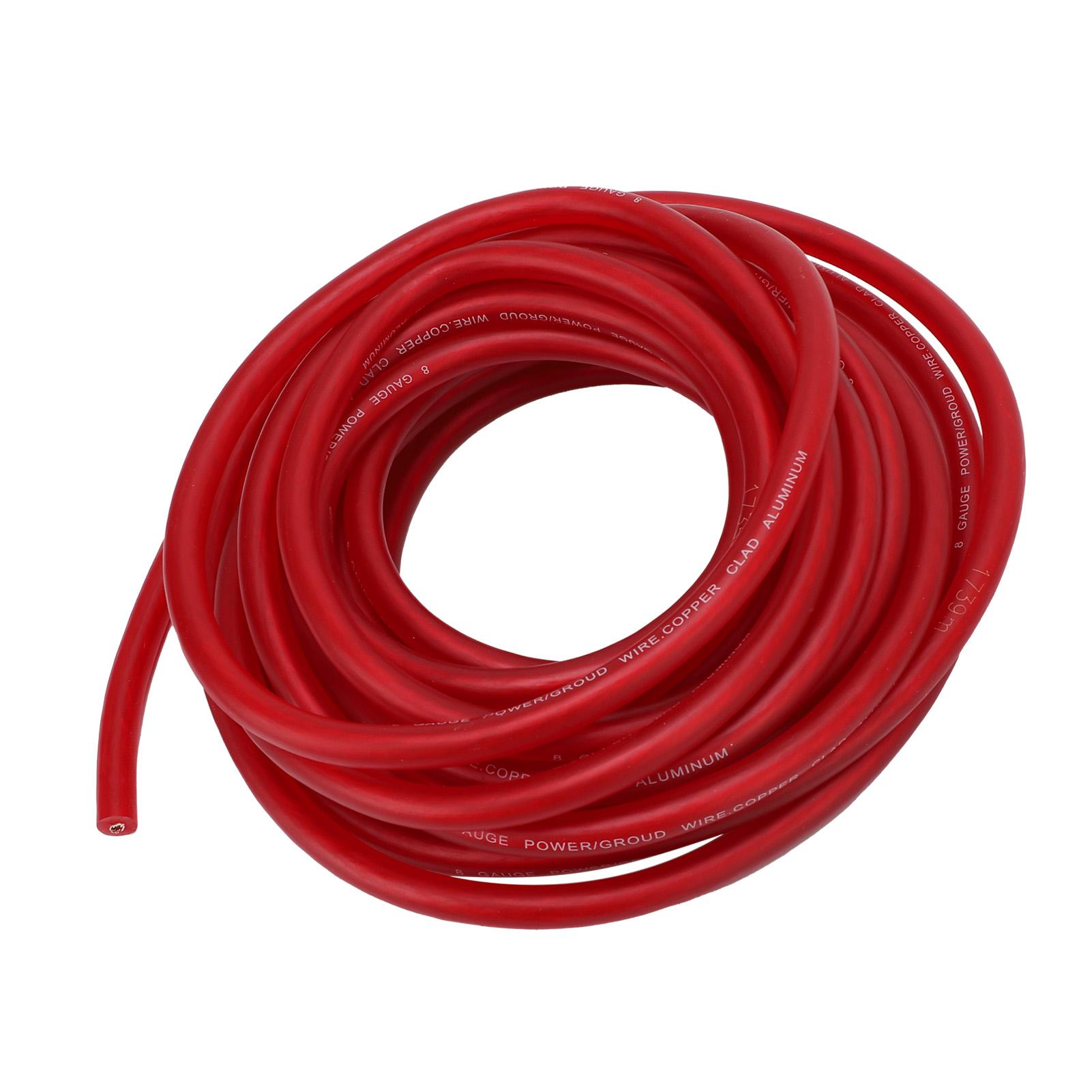 

Автомобильный провод 8 AWG, 25 футов, универсальный, гибкий, простая установка, силовой кабель питания/массы аккумулятора для радио, освещения, динамика