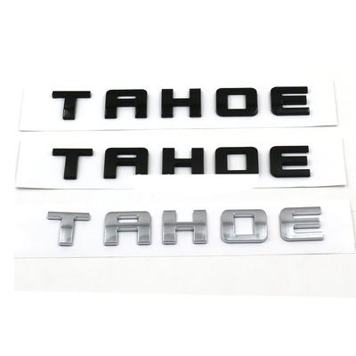 Word TAHOE ABS Car Custom Nameplates 3D Letter Writing Badge Emblem Sticker