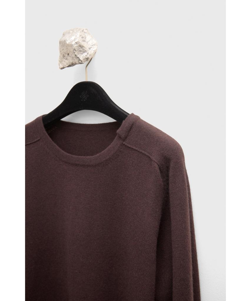 YOUTH Cashmere Asymmetric Neck Knit - Dark Brown