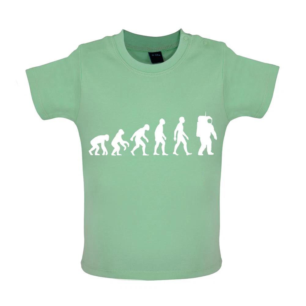 Evolution of Man Astronaut - Baby Kids Boys Girls Unisex T-Shirt / Babygrow - Space Planets Moon Hobby 100