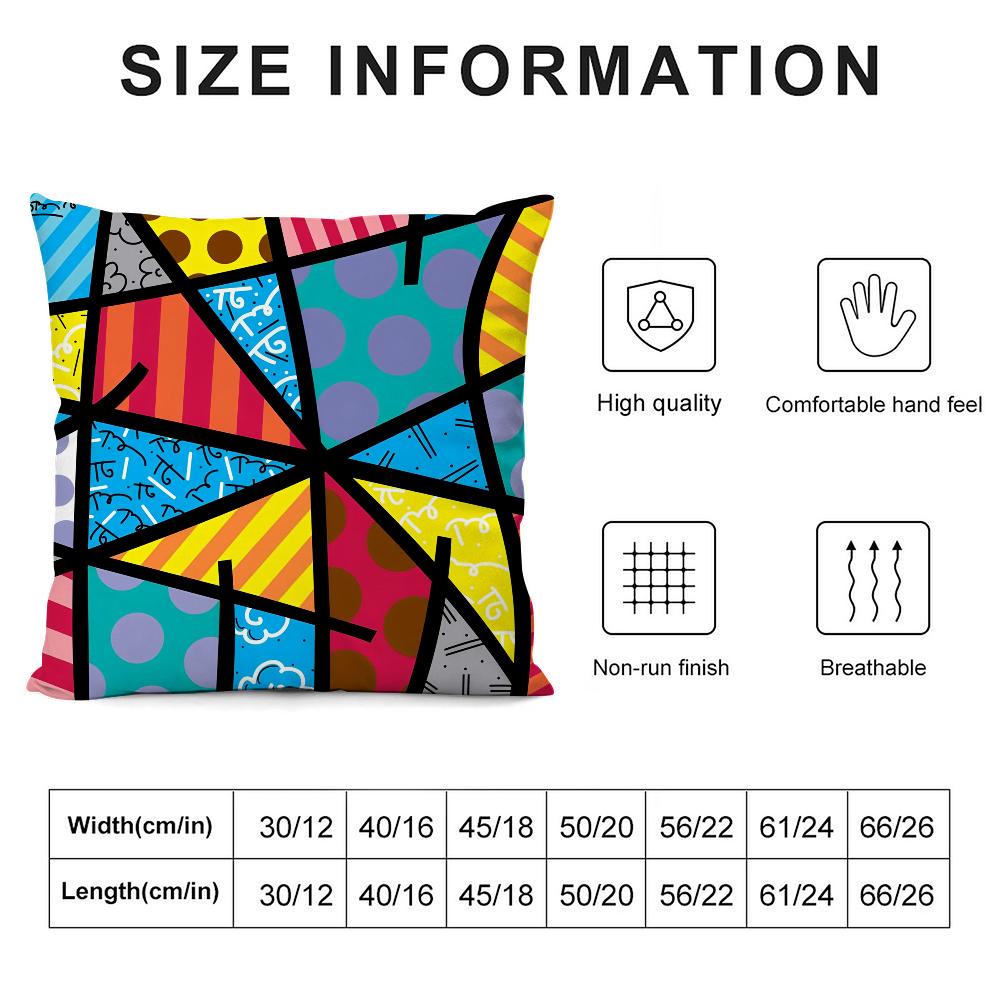 B-BrittoS Art Design Pillow Case 3D Print Polyester Fiber 40*40 Cm Home Sofa Throw Pillow Cover Decoration Festival Gift