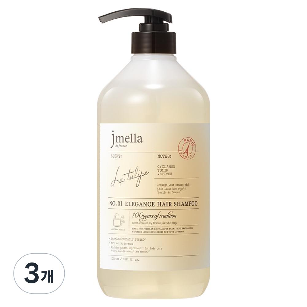 J.Mela in France Elegance La Tulipe Hair Shampoo 3 pcs 1L