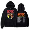 Autumn and Winter Men's Hooded Sweatshirt ACDC Pattern Brand Hooded Sweatshirt Y2K Clothing Fashion Casual Long Sleeved Pullover
