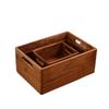 Cesto Organizzatore da Scrivania in Legno di Noce - Grande Capacità, Stile Giapponese