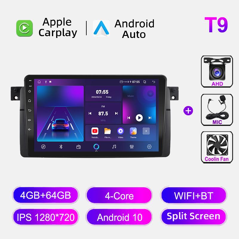 Car Radio For BMW E46 M3 318i 320i 325i 1998-2006 Wireless CarPlay Android Multimedia Video Player GPS Navigation 2din Autoradio