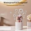 1pc Makeup Brush Holder[Dustproof & Waterproof] 360 Rotating Cosmetics Make up Brush Organizer Storage with Lid for Vanity