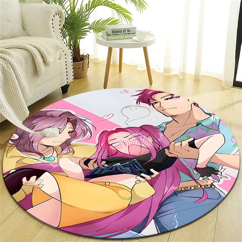 1pc KPop Demon Hunters MIRA3 Design Printed Area Round Carpet for Bedroom Living Room Home Decor Rugs Mat Non Slip Mat Rug for Bedside