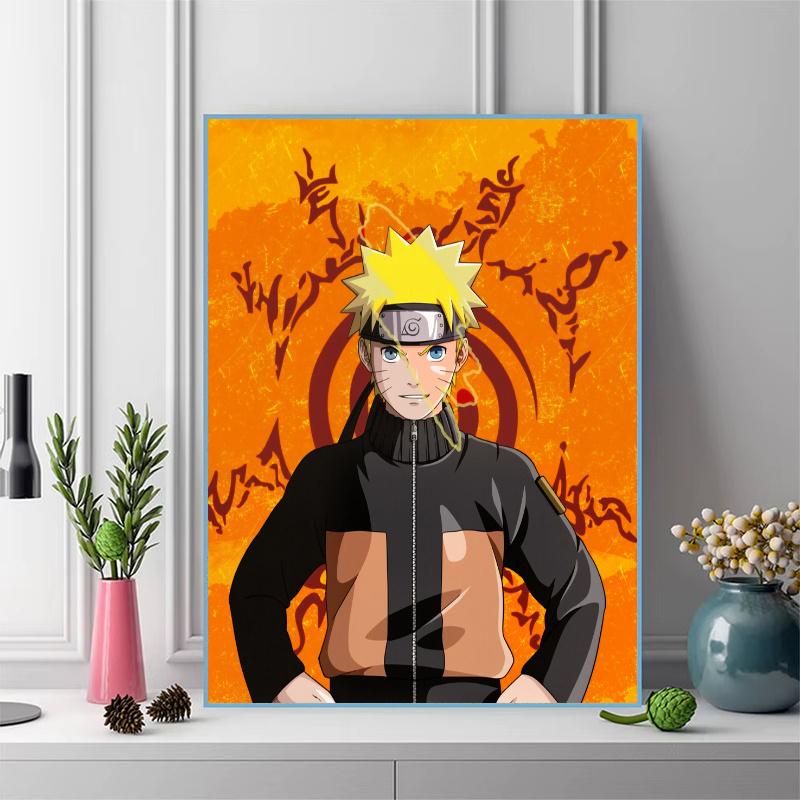 Naruto Uzumaki Pattern 3pcs 100% Round Full Drill 5D DIY Diamond Painting Embroidery Cross Stitch Rhinestone Décor