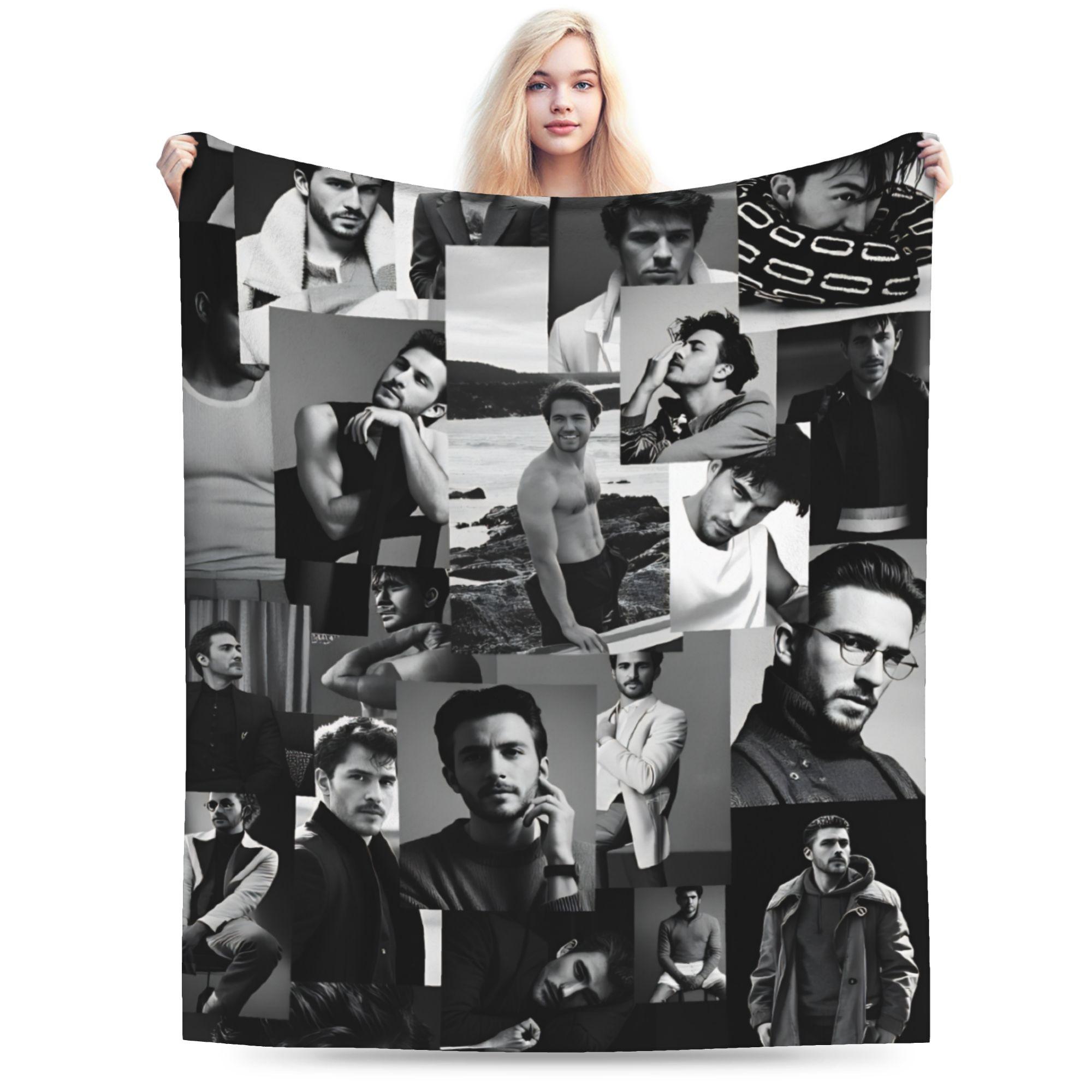 Jonathan Bailey Licking An Ice Lollies Meme  Flannel Blanket Winter  Soft Durable Throw Blanket for Boy Girl Bedspread Sofa Bed 30x40in