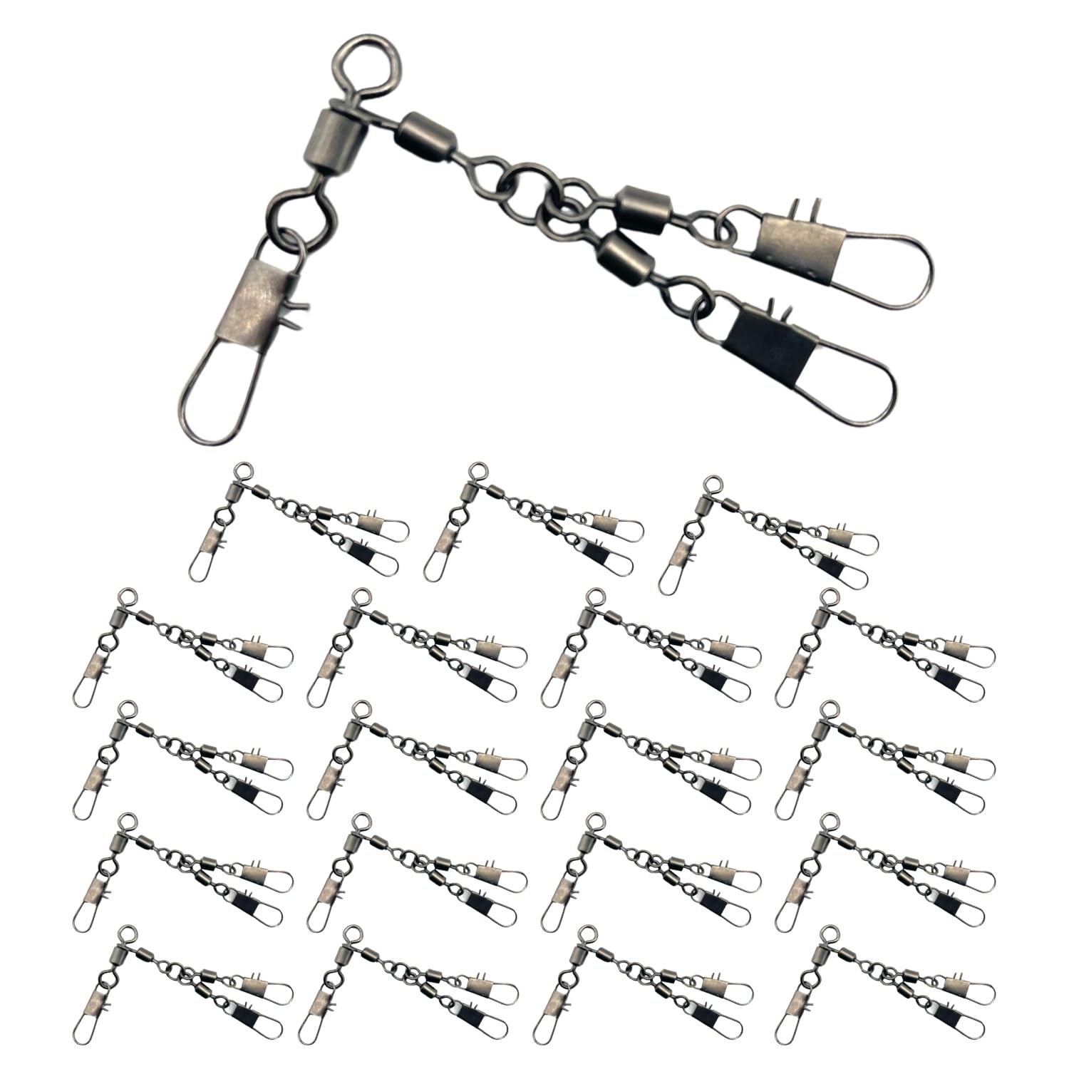 

shymie Octopus Fishing Lures with 40kg for Sea 30 Pieces Snaps, Strength, Rings, Swivels, Screws, Fishing, 10, 20,