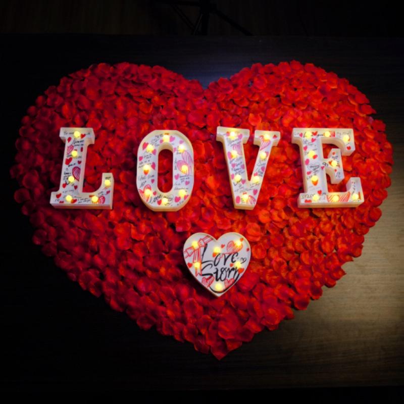 Romantic Proposal & Birthday Decor: LED Alphabet & Number Lights for Surprise Atmosphere