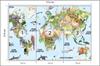 Photomural Watercolour World Map Washable Fleece 312x219