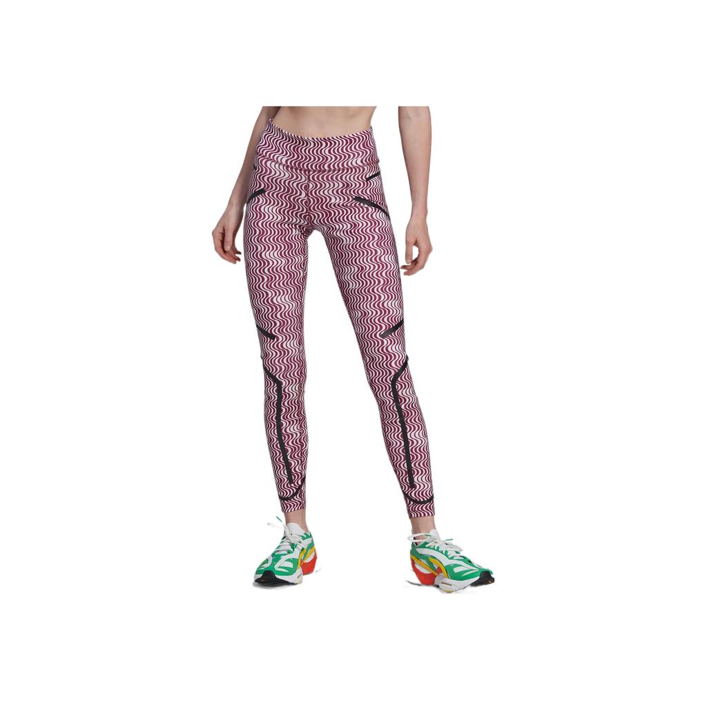 adidas X Stella McCartney Logo Elastische Sporthose mit hohem Bund Damen Hose Rot HG6885
