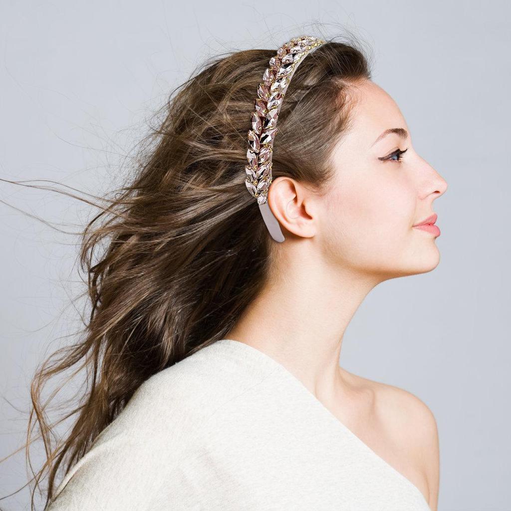 Elegant Baroque Styles Rhinestones Hairband for Formal Event and Special Occasion with Glittering Crystals Studded