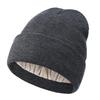 Satin Knitted Hat Acrylic Winter Hat For Men And Women Silk  Soft Loose Warm Cuffed Wool Hat