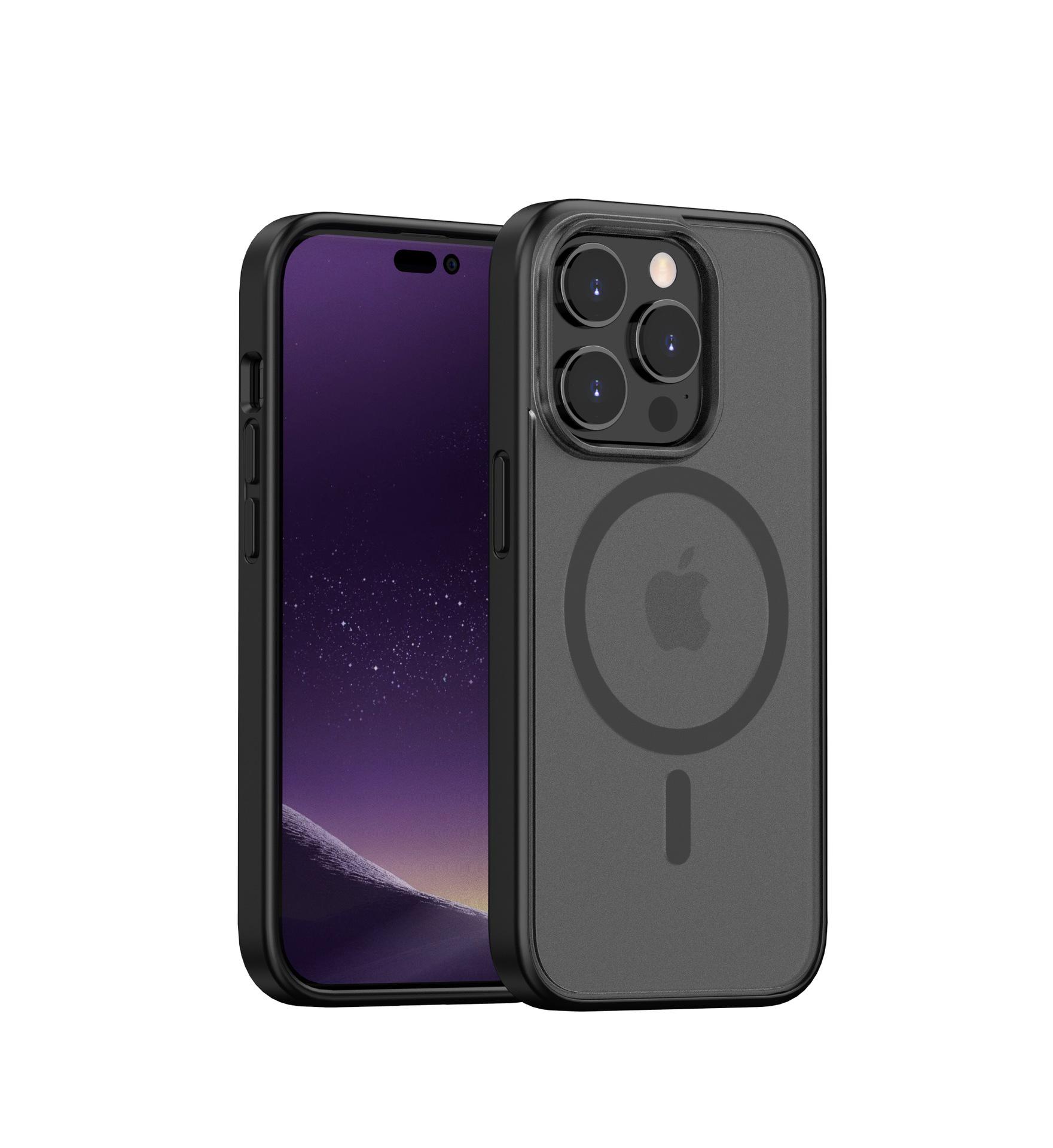 

Магнитный матовый защитный чехол для iPhone 14 Pro/Pro Max с совместимостью MagSafe iPhone 14 Plus