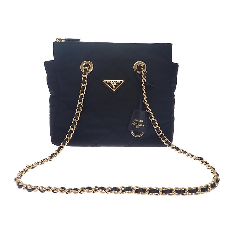 Prada 1BG4682A0SF0002 Shoulder Bag Black Nylon Women