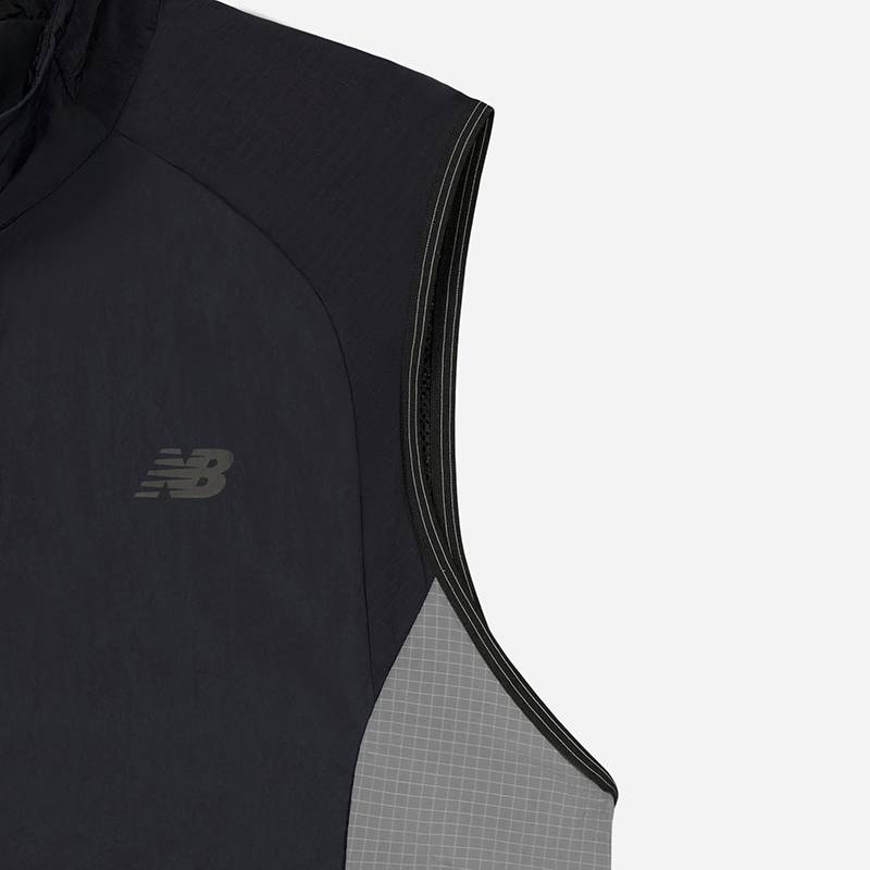 New Balance Vests Men's Black Lapel Moderate Other NJF33101-BK