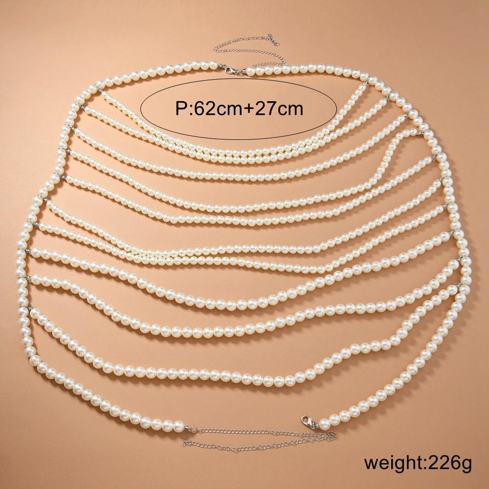 Sophisticated Pearl Body Chain For Night Out Fashion Accessories