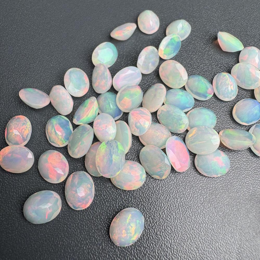 Natural Ethiopia Opal Oval Cut Loose Gemstones for DIY Silver and Gold Jewelry Making