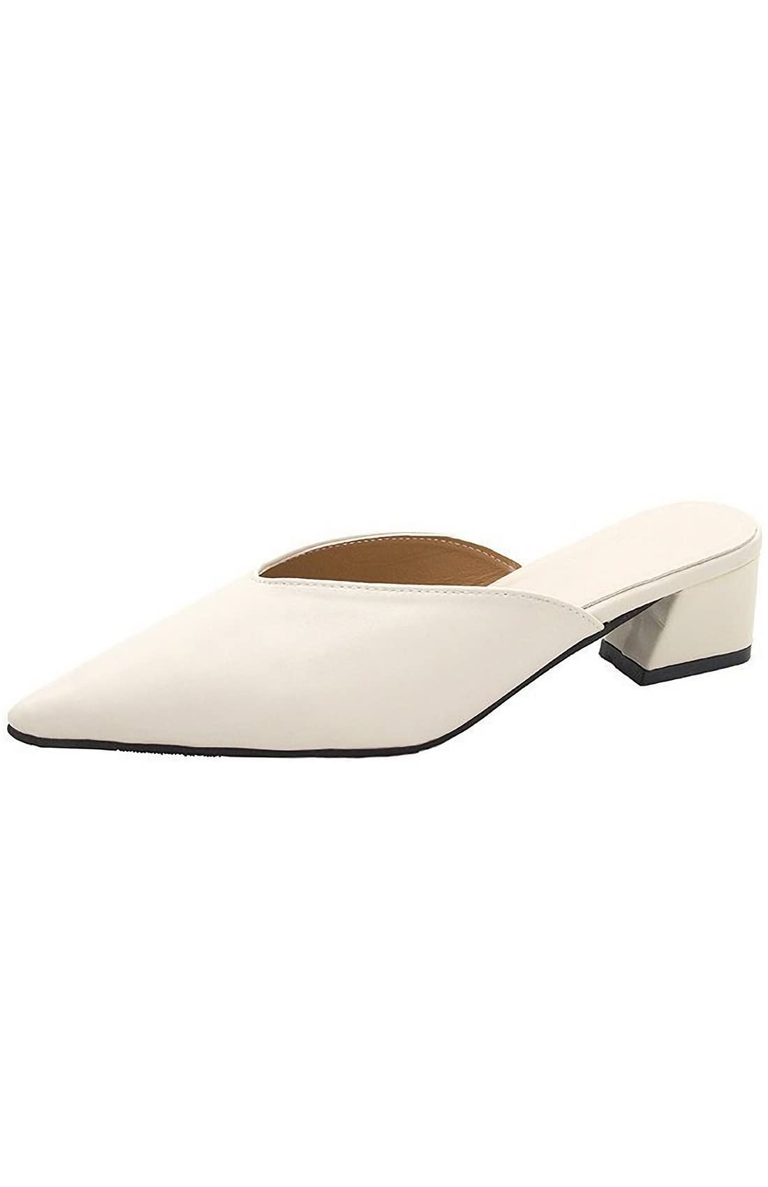 

Туфли-мюли на каблуке 5 см, мюли с острым носком, клоги, толстые, удобные для ходьбы, 272 [AZULTE] Женские, Обувь, Женские сандалии, Сандалии, Каблук, в, M, Не совсем белый