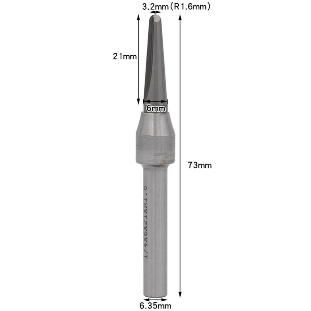 Metal Woodworking Milling Cutter Silver High-Precision TCT Grooving Cutter Arc-shaped Slotter V-Shaped Tool