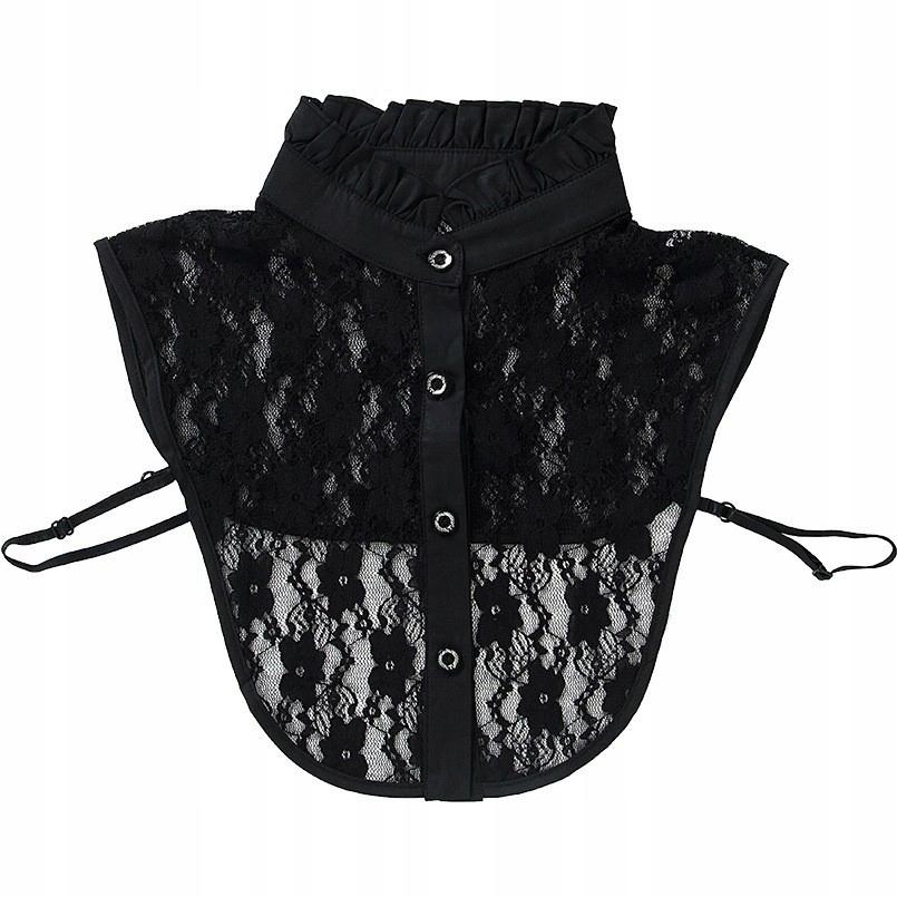 fake women' lace SHIRT WHITE COLLAR with elegant clasp