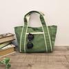 Mini Tote Bag for Men and Women, Solid Color, Small, Thick Cotton Canvas, Stylish, Two-tone Ivory.