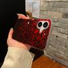 Luxury Wine Red Leopard Print High-End Phone Case For iPhone 16 Pro Max 15 14 13 12 11 XS XR X SE 7 8 Plus Shockproof Soft Cover