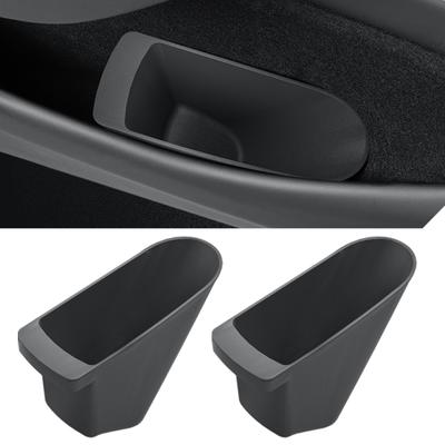 2Pcs Storage Bin (2023-2025) for Tesla Model 3/Y Door TPE Car Trash