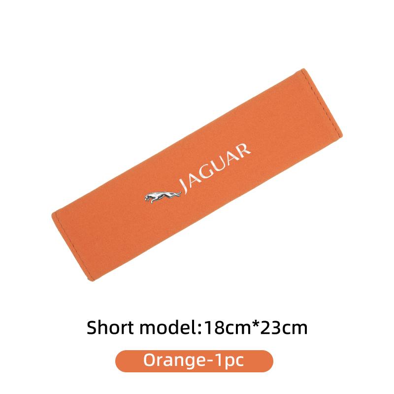 Suede Car Seat Safety Belt Shoulder Protection Mat Badge Accessories For Jaguar XF XJ XE XK S-Type F-Type X-Type F-Pace I-Pace