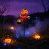 Outdoor Pumpkin Decorations Halloween Solar Garden Stake Light, Metal Decorative Stakes, IP65 Seasonal Backyard Decor Waterproof LED Landscape