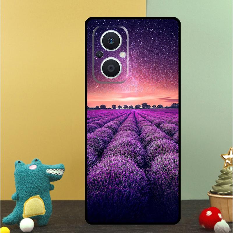 Lavender Purple Flowers Case For OPPO Reno 15 15F 14 13 12 11 10 Pro 14F 13F 12F 11F 8T OPPO Find X9 X8 X6 Pro Cover