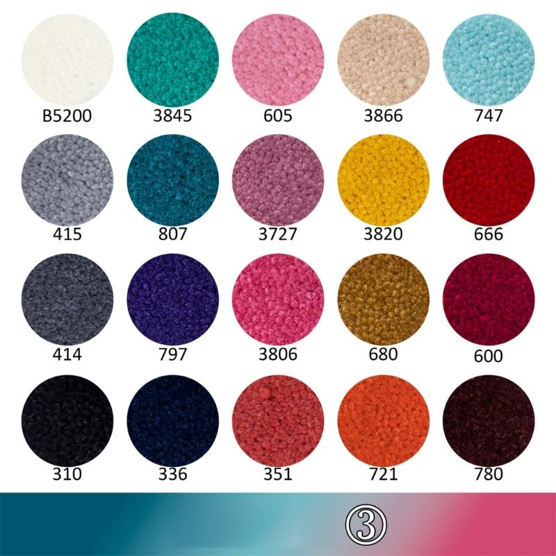 20 Color Acrylic Yarn Set With Latching Hook Crochet Needle Mesh Fabric For Beginner Carpet Making Embroidery Craft