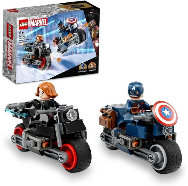 Конструктор LEGO Marvel 76260 Мотоциклы Черной Вдовы и Капитана Америки