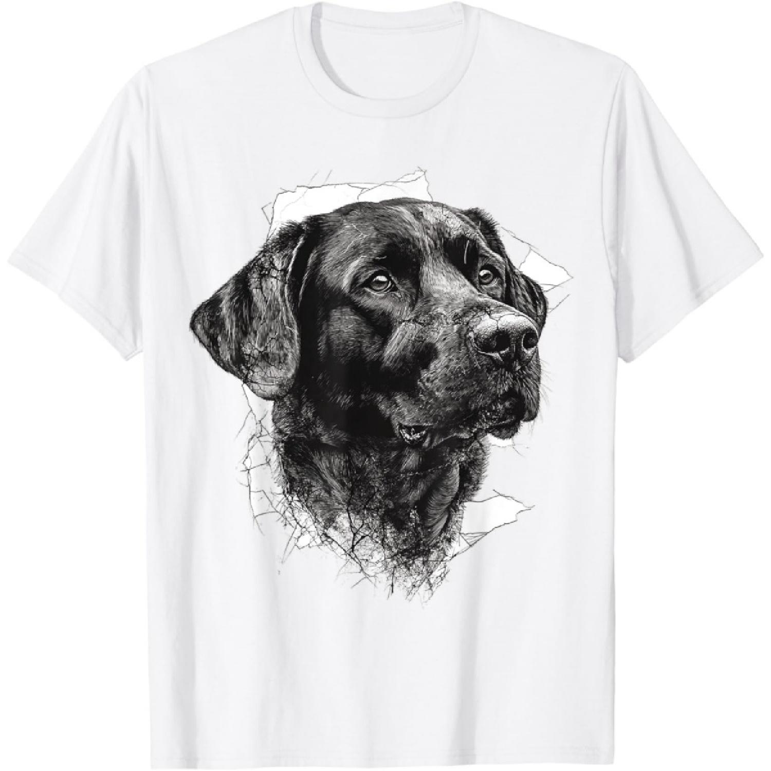 Мотив собаки лабрадора-ретривера, футболка для питомца лабрадора-ретривера XXXXXL белый