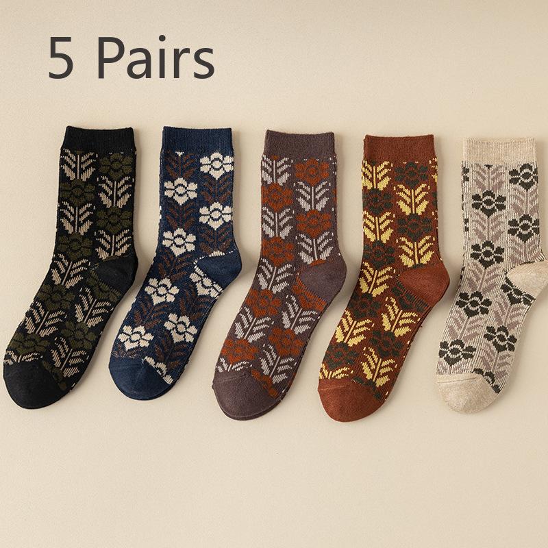 

5 пар женских осенне-зимних толстых теплых носков из кроличьей шерсти с высоким паголенком 5 Pairs