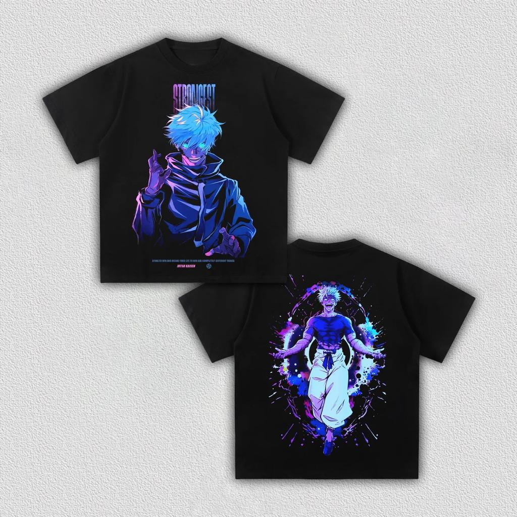 JUJUTSU KAISEN Gojo Satoru Anime Printing T-shirt Men's Clothing Women's 2026 Summer New Harajuku Cotton T Shirt