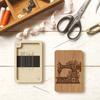 Cutie de depozitare pentru ace de cusut Suport magnetic din lemn pentru ace Cutie cu capac Organizator pentru accesorii de artizanat Cadou pentru cusătorese