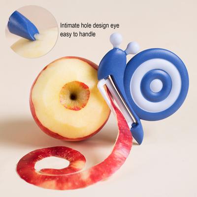 Yousheng Keramikschäler Schneckendesign Tragbarer Obstschäler mit rutschfestem Griff Universalschäler für Picknick Camping