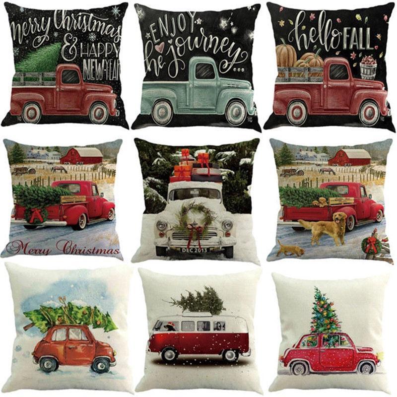 Versatile Cotton Linen Christmas Cushion Cover For Sofa Car Home Decor With Timeless Design